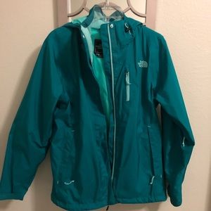 Seafoam Women’s North Face Rain Jacket